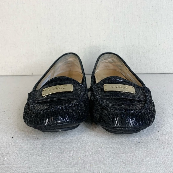 Vionic Sydney Leather Reptile Embossed Black Sparkle Loafers/Flats - Size 8 - Picture 5 of 16